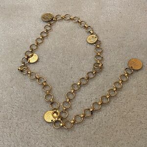 Gold Coin Chain Necklace